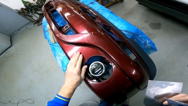 Ремонт бампера из ABS пластика, автомобиля Mersedes ML 163 ч2. смотреть онлайн