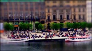 Hamburg von oben Alsterhaus - Miniaturlandschaft / Tilt-Shift