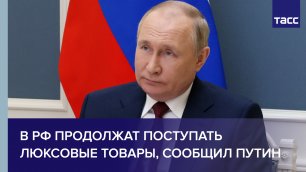 В РФ продолжат поступать люксовые товары, сообщил Путин #shorts