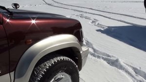 ISUZU BIGHORN - 2001 6VE1 V-3.5 снег бездорожье "девушка за рулем..MTS