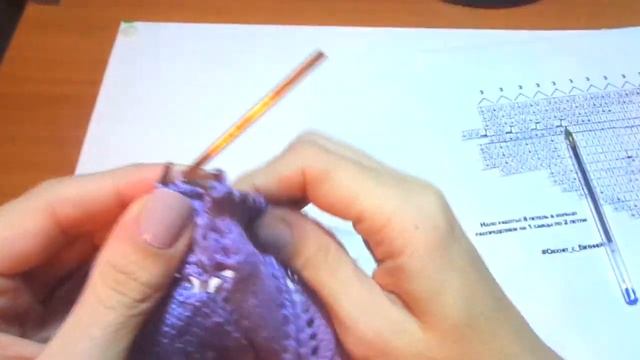 Красивая салфетка вязаная спицами. Часть 2 из 2