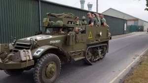 Armour & Embarkation Tour 18th June 2022 - vehicles leaving the Tank Museum, Bovington