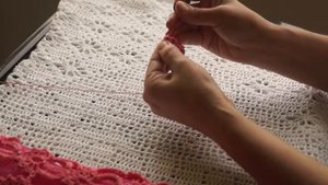 Ленточное кружево " Перо ангела"  часть 1 (узор#34)