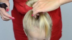 Очень простой БАНТ из волос за 3 минуты. Быстрая прическа в садик (школу) #11