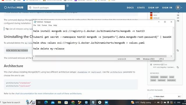 Mongodb installation on kubernetes via helm chart as statefuset/ deployment with dynamicpvc #mongod смотреть онлайн