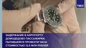 Задержание в аэропорту Домодедово пассажирки, пытавшейся провезти часы стоимостью 12,5 млн рублей