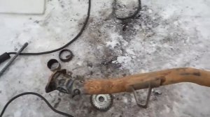 how to repair a muffler for Subaru/как заварить глушитель ШТАНЫ у подвижного соединения