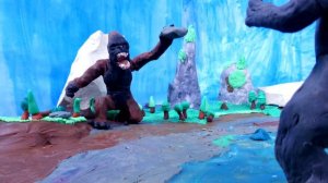 Godzilla vs King Kong Fight Clay Animation