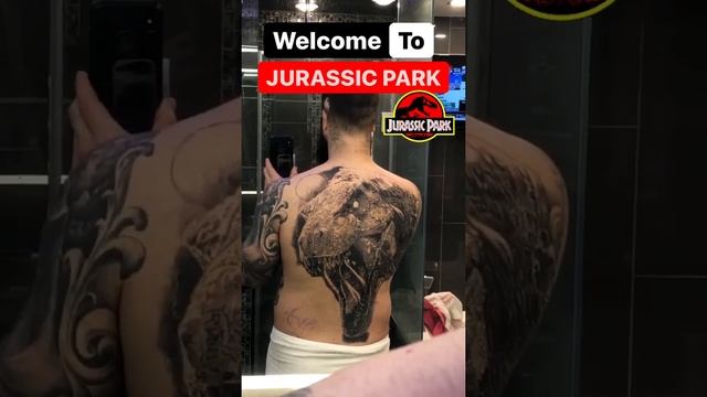 My 10 year old self would be so proud of this tattoo ? #tattoo #dinosaurs #backtattoo #justinkd