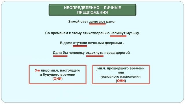 Односоставные предложения