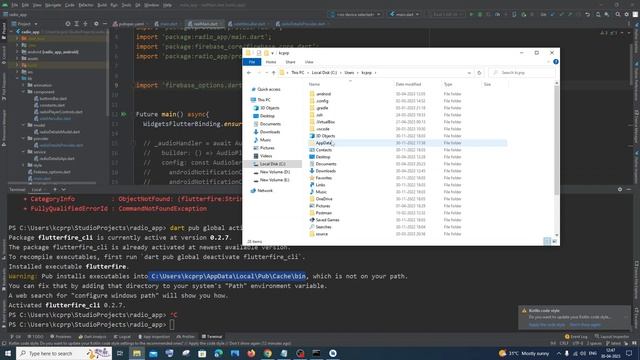 'flutterfire' is not recognized as the name of a cmdlet, function, script SOLVED Flutter Firebase