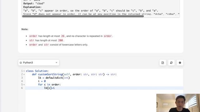 Leetcode - Custom Sort String (Python)
