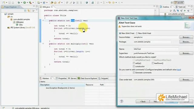 JUnit Test using Eclipse смотреть онлайн