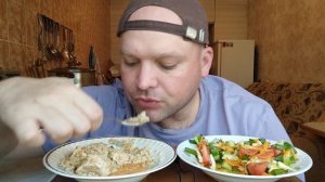 МУКБАНГ Суп перловый с куриной грудкой/ОБЖОР вечерний