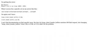 nginx Request line too large