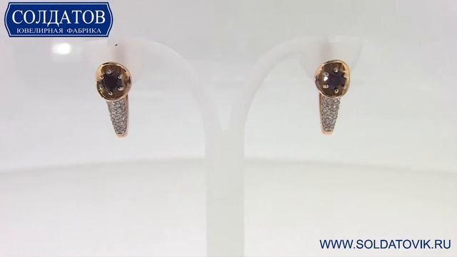 Интересные серьги из золота с гранатом C2402T 3 31 смотреть онлайн