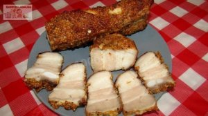 Свиная грудинка в горчичном маринаде в духовке