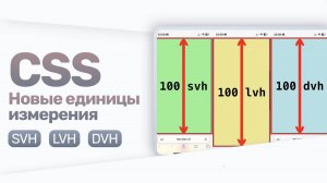 CSS: svh, lvh, dvh — новые единицы измерения