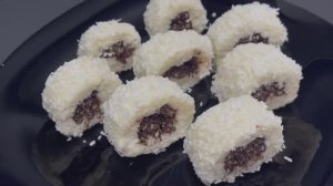 Рафаэлки за 5 минут без выпечки! Можно с формами и начинками поэкспериментировать!