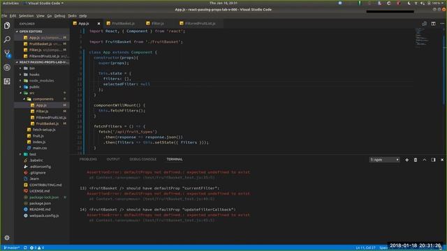 Passing Props Lab смотреть онлайн