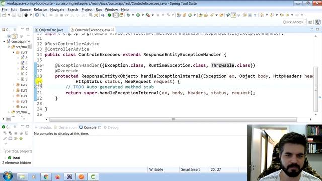 Controle de erros da API com @ControllerAdvice @RestControllerAdvice e @ExceptionHandler смотреть онлайн