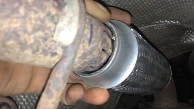 Замена гофры глушытеля