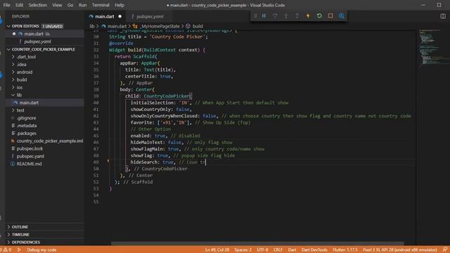Flutter Widget | 67 | Easy to use Country Code Picker Widget in your Flutter App | Speed Code