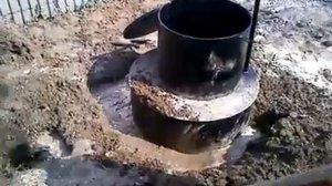 Установка кессона с большим уровнем грунтовых вод