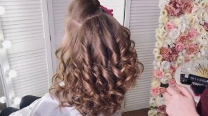 Локоны на средние волосы | Как сделать локоны плойкой | Прическа на выпускной | Обучение прическам