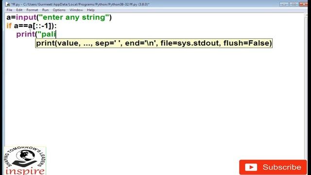 Python Tutorial -  Single Line Palindrome Program | Reverse The String And Number | Advanced Slicin