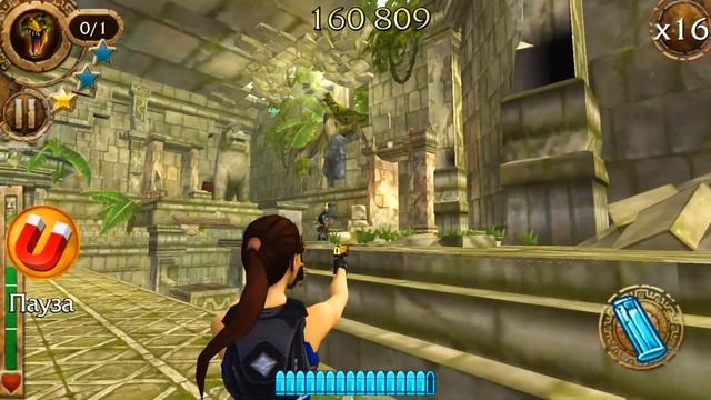 Lara Croft: Relic Run #1  Лара Крофт VS Тиранозавр Рекс! На весь экран! 31 уровень