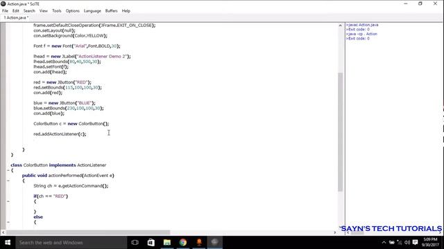 How to write Action Listener in Separate Class ? Static ? | Java Swing Tutorial #028 смотреть онлайн