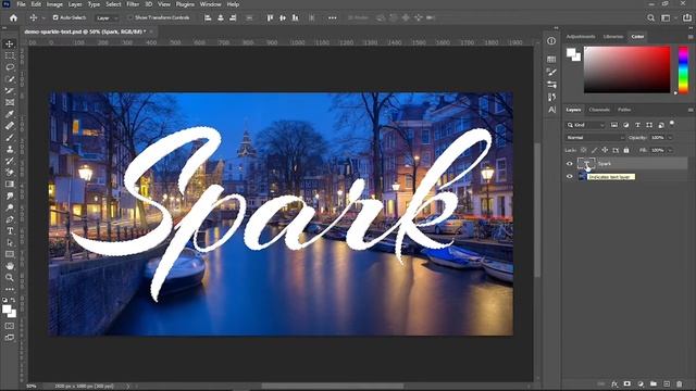 How to Create Sparkle Text Effect in Photoshop смотреть онлайн