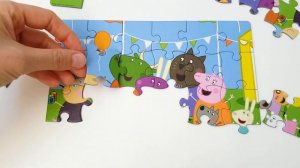 Peppa Pig PUZZLE Rompecabezas de Peppa Pig Puzzle Game for Kids Learning Activities Jumbo Jigsaw