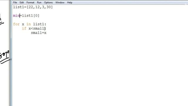 Python: Program to get smallest number from the list , Important program with example.  python