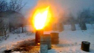 обжигание медных проводов в бочке