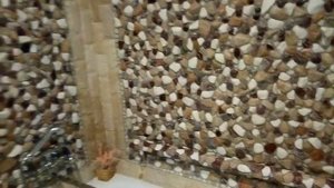 Ванная комната своими руками из гальки.