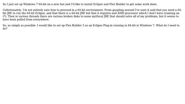 Win 7, Eclipse, 64-bit, JRE, WTF? :) смотреть онлайн