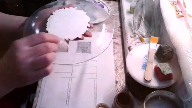 Новогодний декор тарелки. Обратный декупаж. Diy. смотреть онлайн