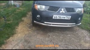 Защита бампера , защита порогов на Mitsubishi L200 #L200 #Л200 #mitsubishi #тюнинг