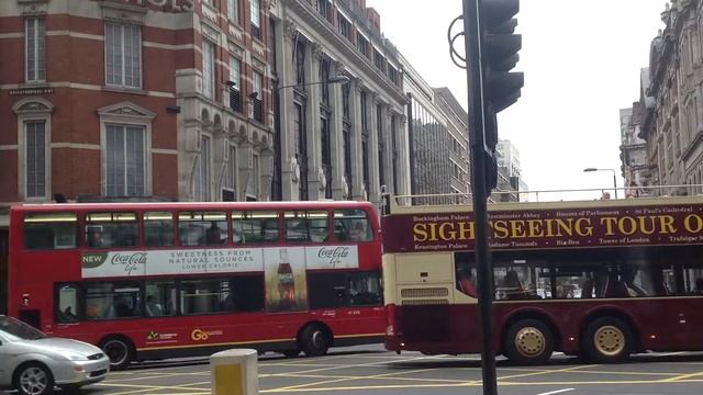 Лондон. Double decker (двухъярусный автобус) . Двухэтажные автобусы смотреть онлайн