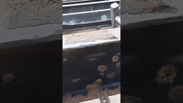 ЛАЙФХАК Пескоструйщикам! очистка ржавчины на раме полуприцепа.