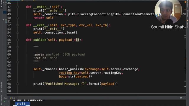 rabbitmq Pika Python| Adding Context Manger and Slots to code Part 7