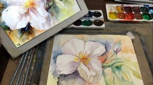 Акварельная картина своими руками. Можно детской акварелью