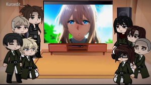 Aot React to F!y/n as Violet Evergarden/Part 1 (Español-Subtitle english)/SNK