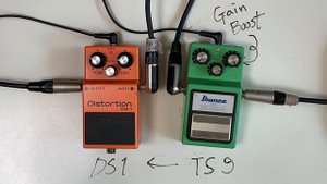 Boss DS1 + Ibanez TS9 Pedal Stacking with Strat (no talking)