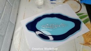 ?ЗАЛИВАЮ БОЛЬШУЮ ВАЗУ "СИНЕЕ МОРЕ" из эпоксидной смолы.?Анна Кохан?