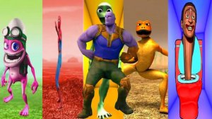 dame tu Cosita cosita vs Patila vs SKIBIDI Toilet vs Frog Dance vs spider man-Coffin Dance Challeng