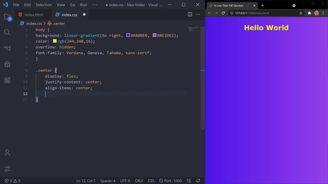 How to Center Using CSS in Less than 100 Seconds смотреть онлайн