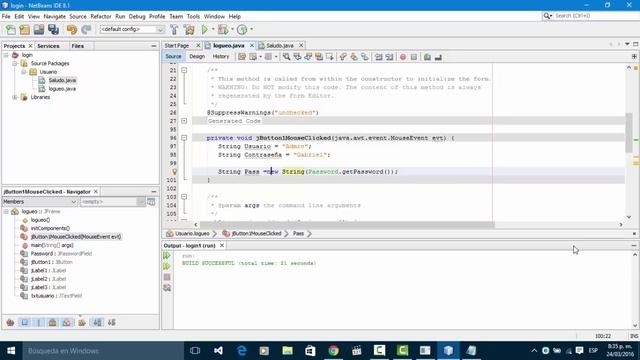 Crear Usuario y Contraseña Netbeans 8.1 (Java) смотреть онлайн